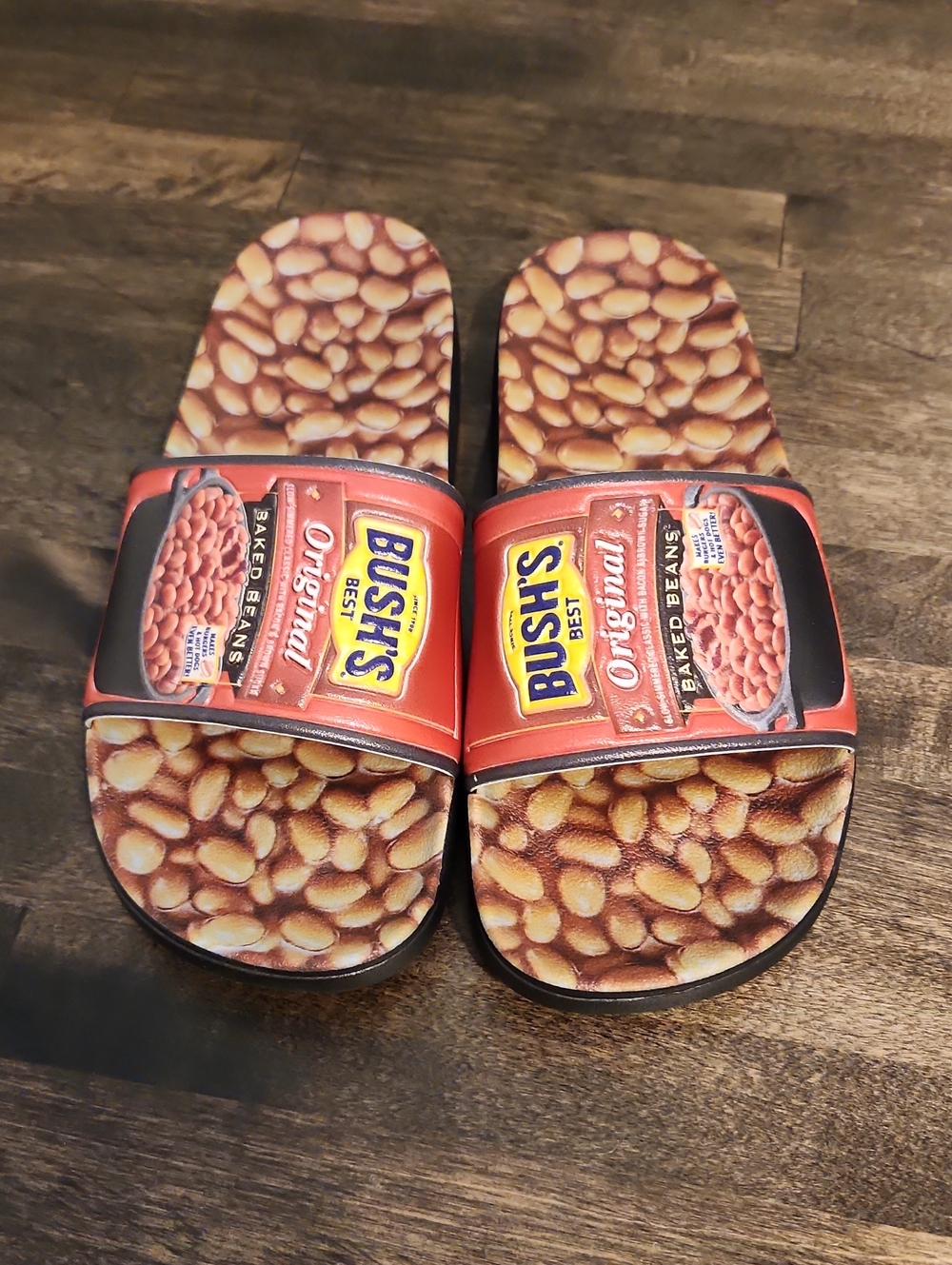 Bush's Baked Beans Slide Sandals - Womens 9.5 / Mens 7.5